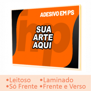 ◫ Placa PS Adesivada Somente Frente  - - Corte Reto -